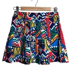 VTG Lily’s Beverly Hills Pleated Mini Skirt Tennis Colorful Retro 80s Size XS/S